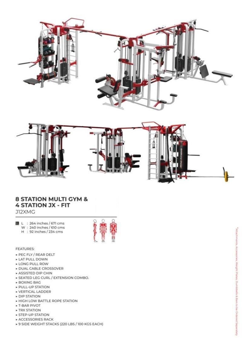 8 STATION MULTI GYM & 4 STATION JX - FIT